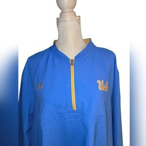 UCLA Under Armour  Zip Pullover Jacket Blue On Field Collection US Men Size 3XL